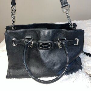 Michael Kors black leather handbag